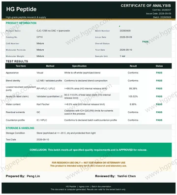CJC-1295 no DAC + Ipamorelin COA